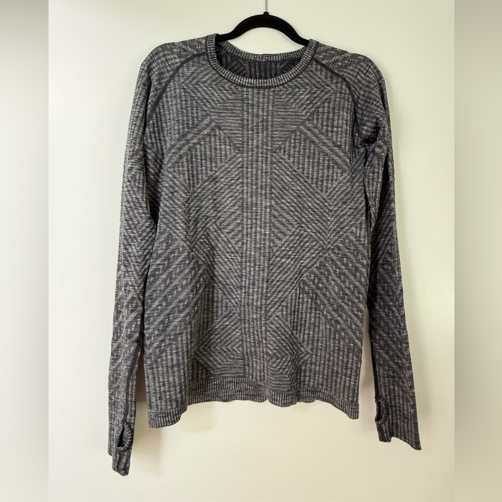 Lululemon Gray, Geometric Patterned Top - image 1